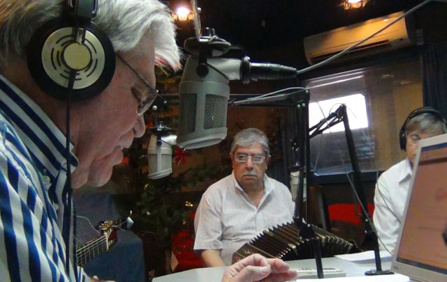 Carlos Nieto, Marcelo Santos, Daniel Simmons y Dante Garello en Viva la Radio.