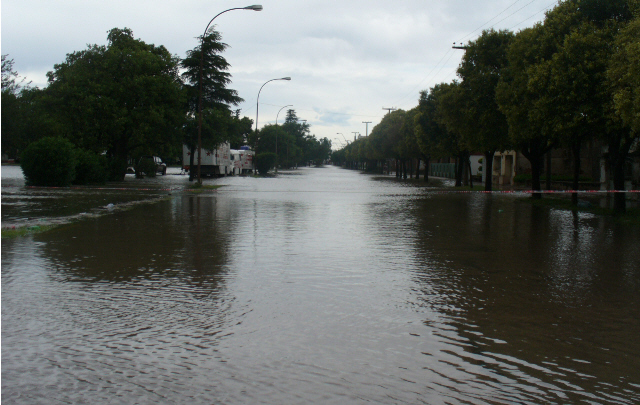 Con la lluvia aparecieron los problemas en Freyre (Gentileza: La Voz de San Justo).