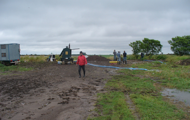 La lluvia deterioró los campos de la localidad.