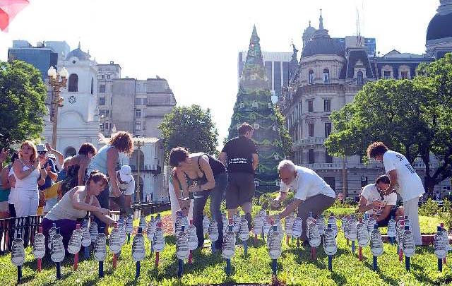 Homenaje a las víctimas de Cromañón en Plaza de Mayo