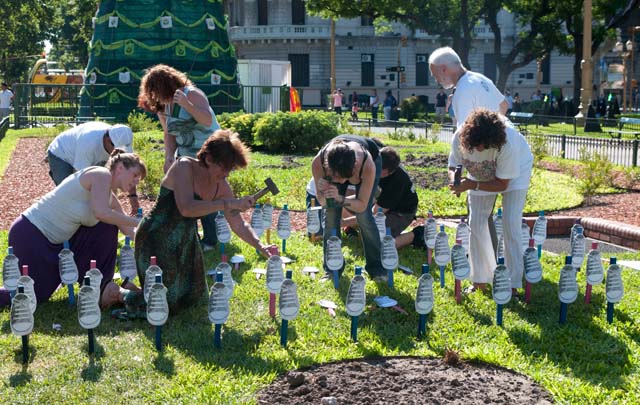 Homenaje a las víctimas de Cromañón en Plaza de Mayo