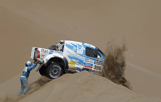 Imagen de la sexta etapa del Dakar 2013