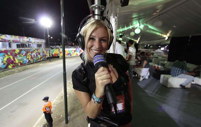 Celeste Benecchi, a cargo de uno de los puntos fijos de la transmisión.