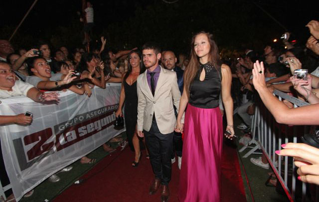 Gastón Soffritti de la mano con la bella Barbarita Vélez.