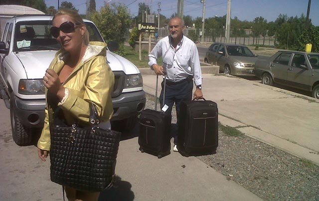 Celeste Benecchi y Luis Yunes, los encargados de la cobertura en San Juan. 