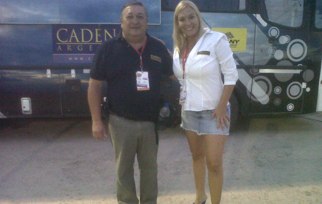 Jorge Méndez y Celeste Benecchi, en la Fiesta del Sol en San Juan.