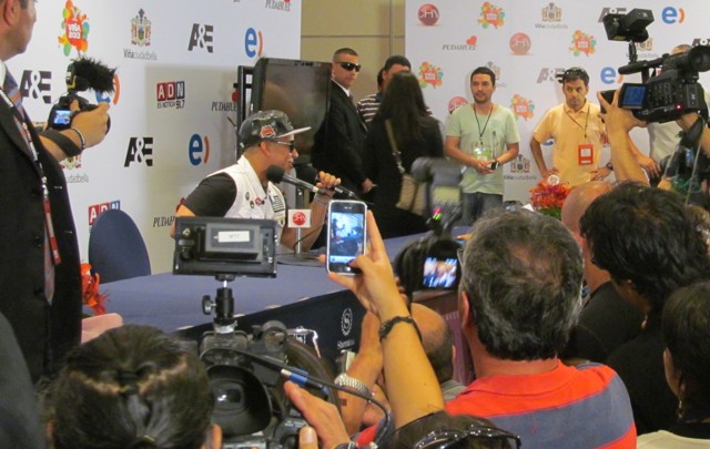 Daddy Yankee en la conferencia de prensa previa a su presentación en Viña del Mar.