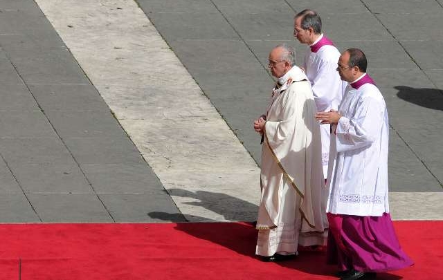 FOTO: El Papa Francisco durante su homilía.