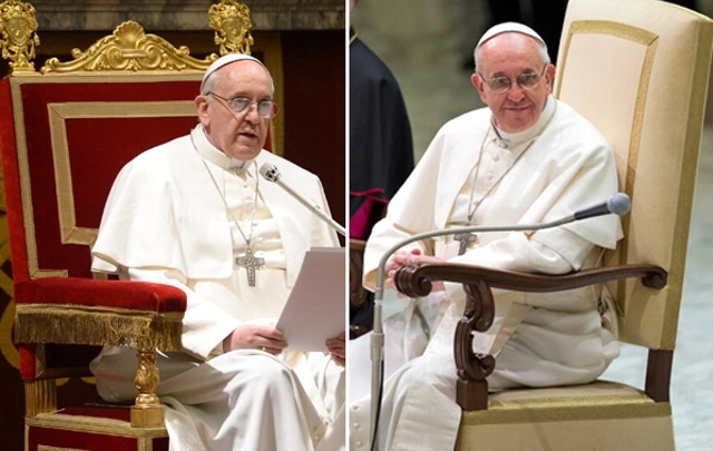 El sillón de Francisco no está sobre una tarima, sino a la altura de los demás.