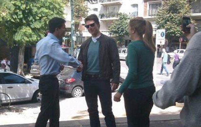 Tom Cruise está en Argentina (Foto @mariananuniez)