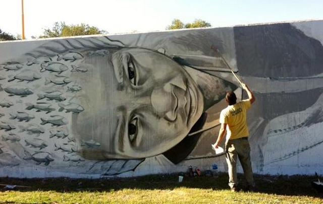Artistas dejaron sus obras en las paredes coscoínas (Foto @sobotajeal)