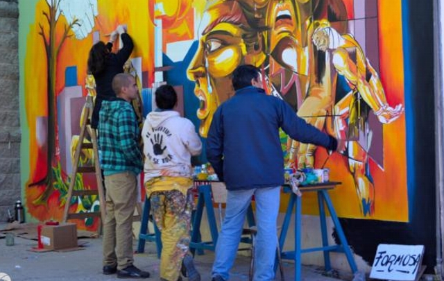 Artistas dejaron sus obras en las paredes coscoínas (Foto @koliffato).