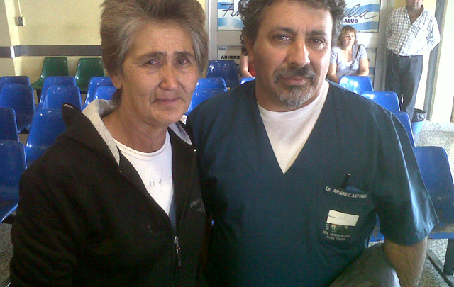 María Raquel Franco y el médico Antonio Arnaez reanimaron a la nena.