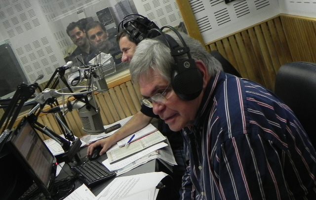 Los protagonistas de la cobertura del Rally en estudios.