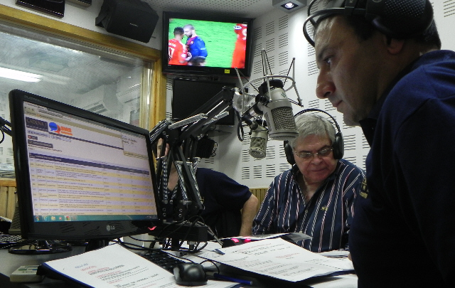 Los protagonistas de la cobertura del Rally en estudios.