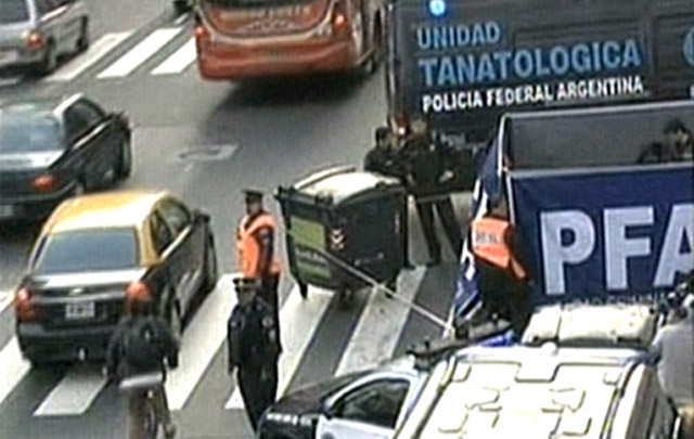 Dos muertos en Once (Captura de TV)