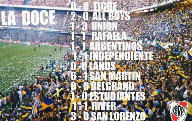 Los afiches con cargadas a Boca no se hicieron esperar.