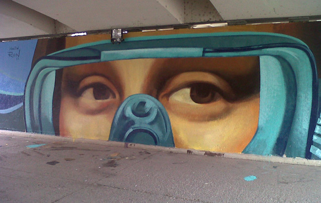 La Gioconda con snorkel.