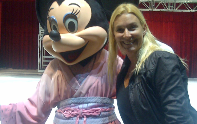 Celeste Benechi y Minnie Mouse