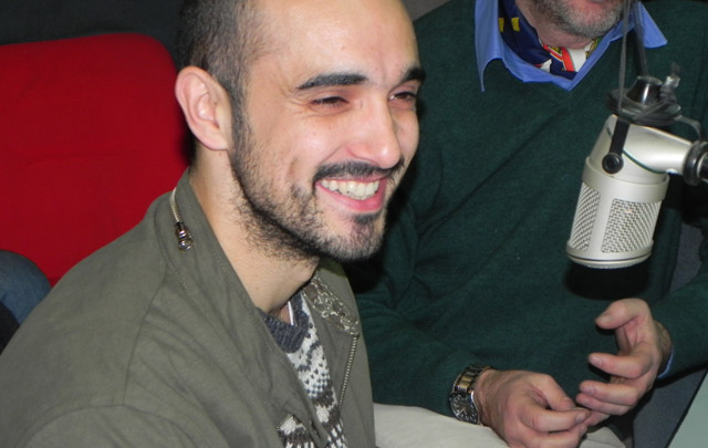 Abel Pintos en los estudios de Cadena 3.