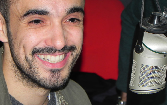 Abel Pintos en los estudios de Cadena 3.