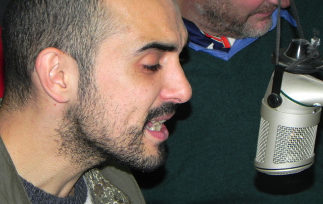 Abel Pintos en los estudios de Cadena 3.