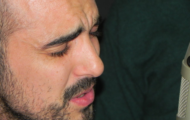 Abel Pintos en los estudios de Cadena 3.