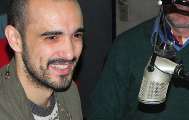 Abel Pintos en los estudios de Cadena 3.