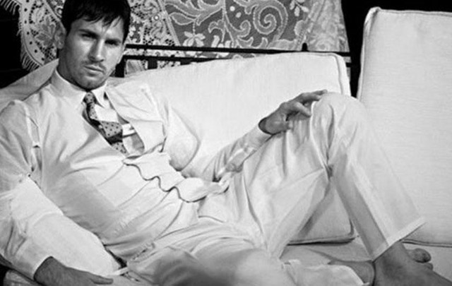 Messi sorprendió con una jugada producción de fotos.