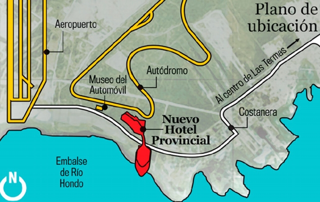 Así se verá la ubicación del hotel de nivel internacional en el autódromo.