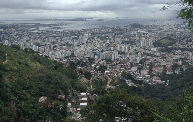 Vista desde la Residencia Papal de Sumaré, en el noreste de Río de Janeiro.