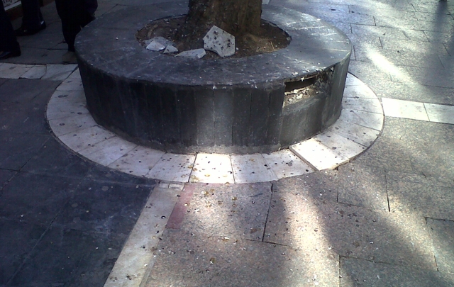 Así luce la Peatonal en Rivera Indarte.