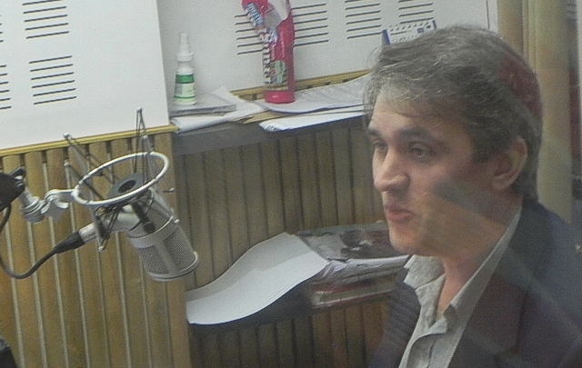 Jorge Cuadrado en los estudios de Cadena 3.