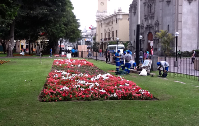 Los jardines de Lima, una de las perlas de Perú. 