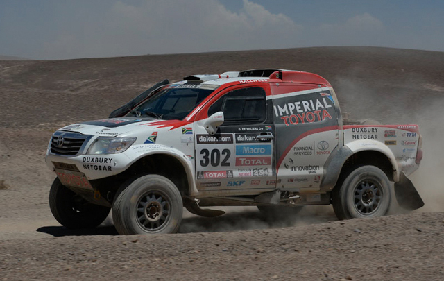 De Villiers en la octava etepa del Dakar 2014 
