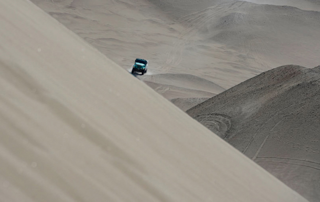 Husseini en la décima etapa del Dakar 2014