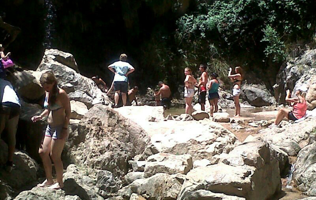 El chorrito en Villa Larca, San Luis.