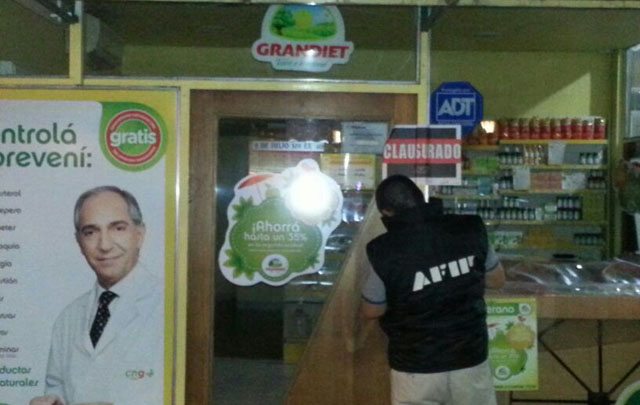 Grandiet clausurado por la Afip.