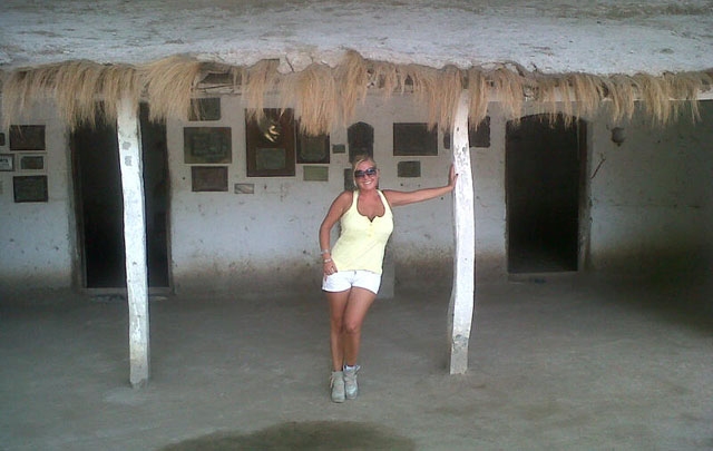 Celeste visitó la primera escuela en que Sarmiento dio clases.