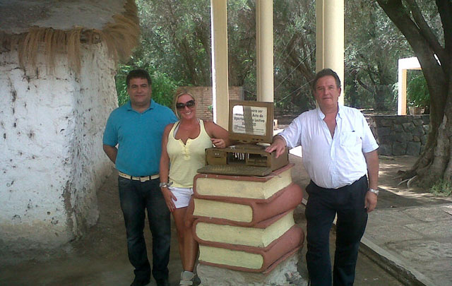 Celeste visitó la primera escuela en que Sarmiento dio clases.