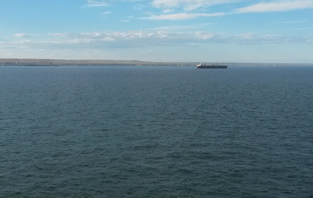 Costa donde llegaron los colonos a Puerto Madryn.