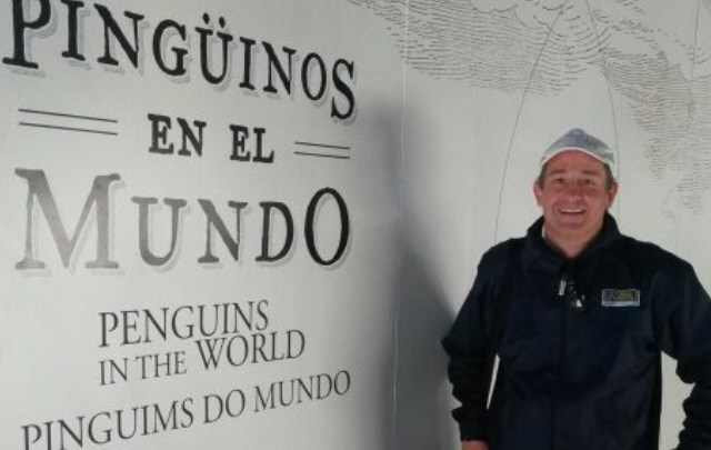 Cristian Moreschi estuvo en Punta Tombo. 