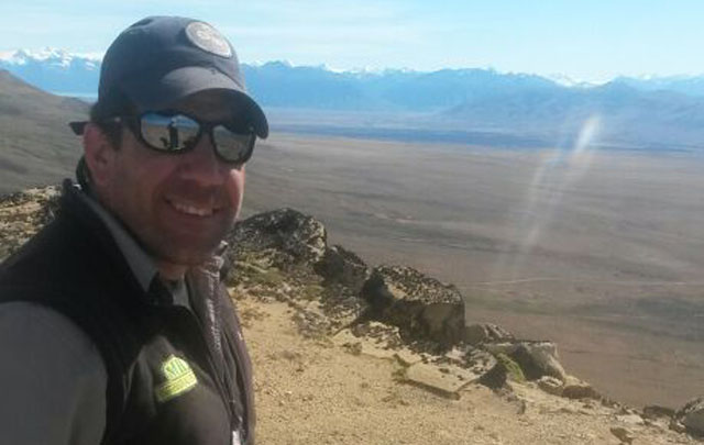 FOTO: Cristian Moreschi llegó a El Calafate en su recorrido por la Patagonia.