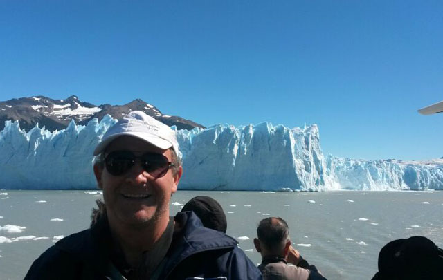 FOTO: Cristian Moreschi en el Glaciar Perito Moreno