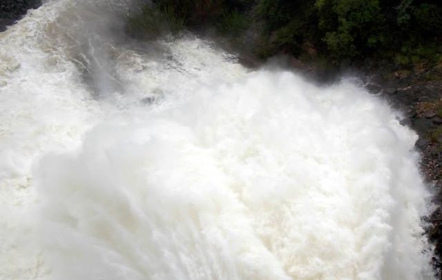 La tradicional cola de novia, atractivo de los turistas.