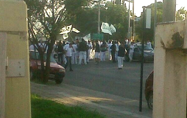 Protesta de empleados de Valeo (Foto: @RaineroMauricio)