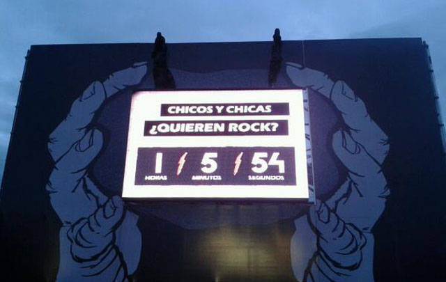 La cuenta regresiva para el comienzo del festival rockero.