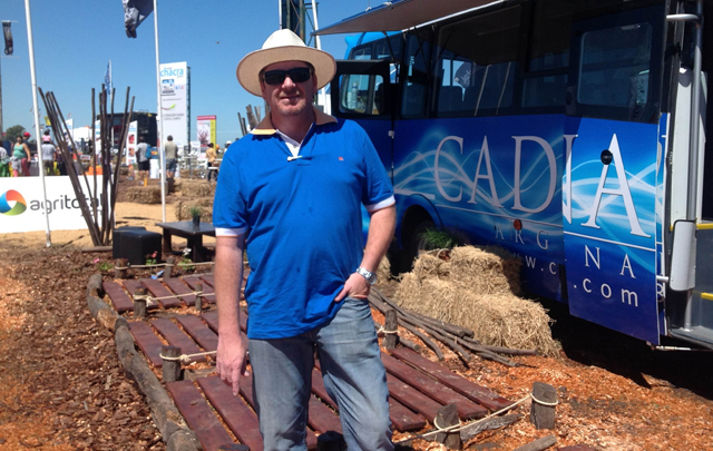 Guille Hemmerling desde Expoagro, en marzo de 2014.