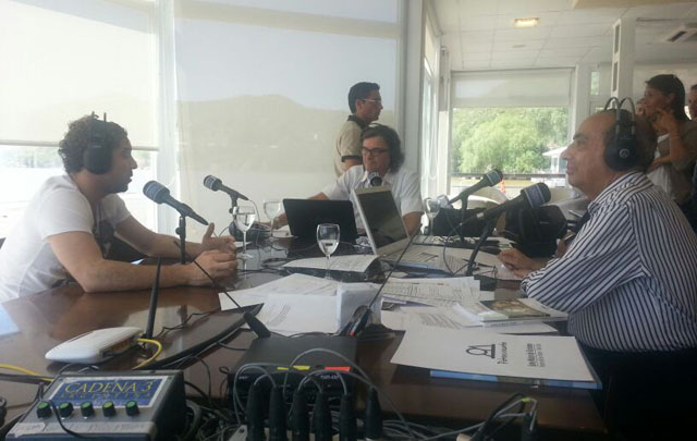 David Bisbal en la mesa de Juntos en Potrero de los Funes.
