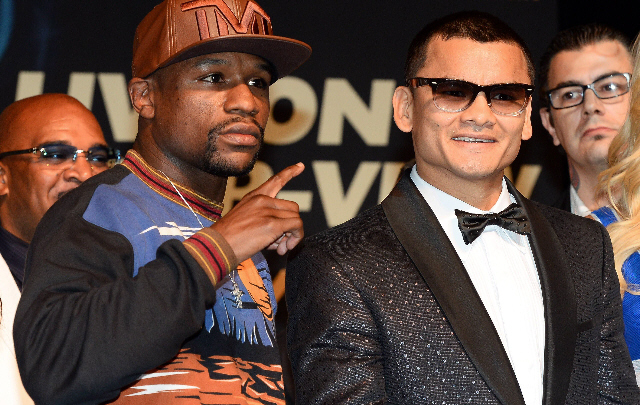 Maidana derrochó todo el glamour en la presentación de la pelea.